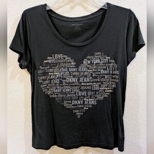 DKNY Jeans Shimmery Logo Top